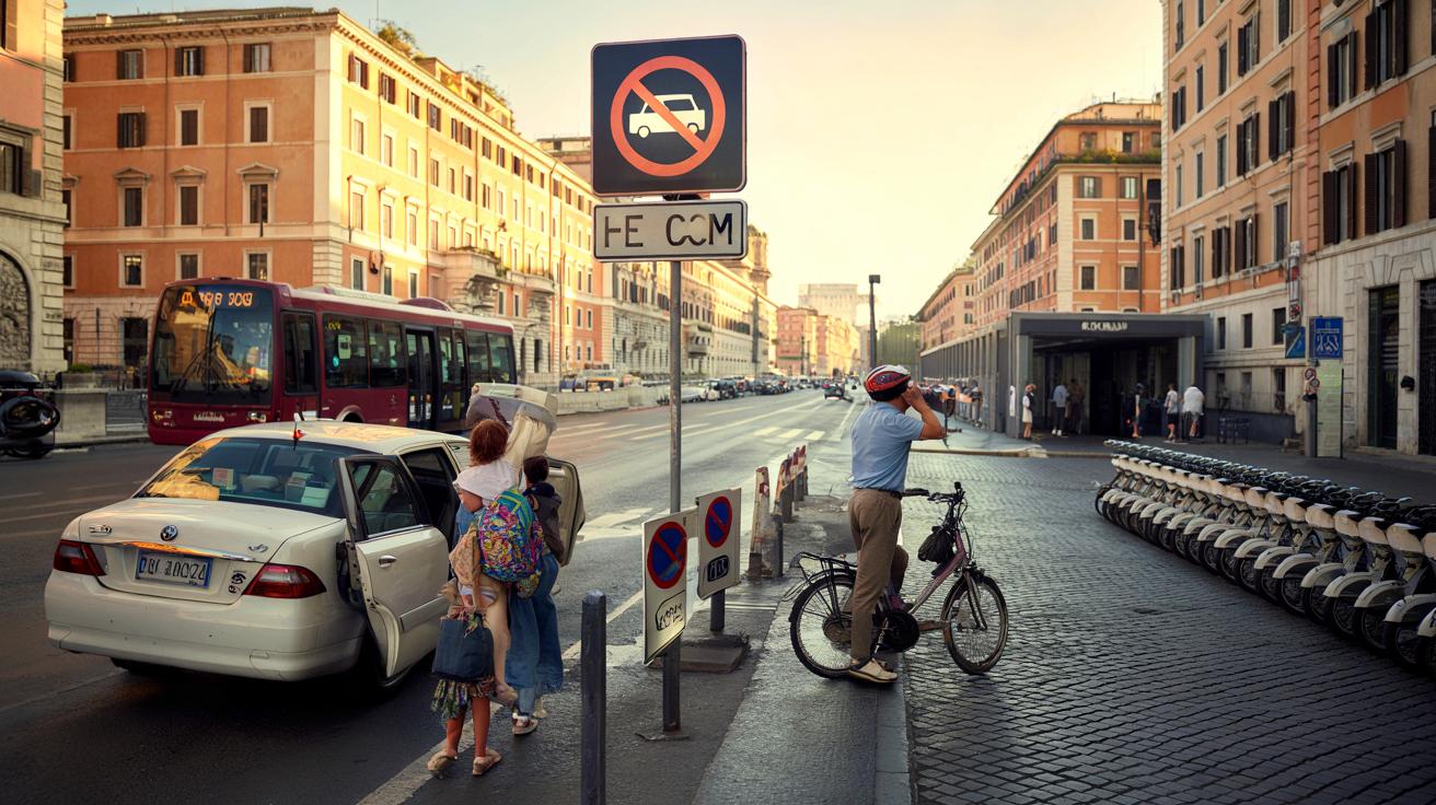 Blocco del traffico a Roma: stop auto nella fascia centrale