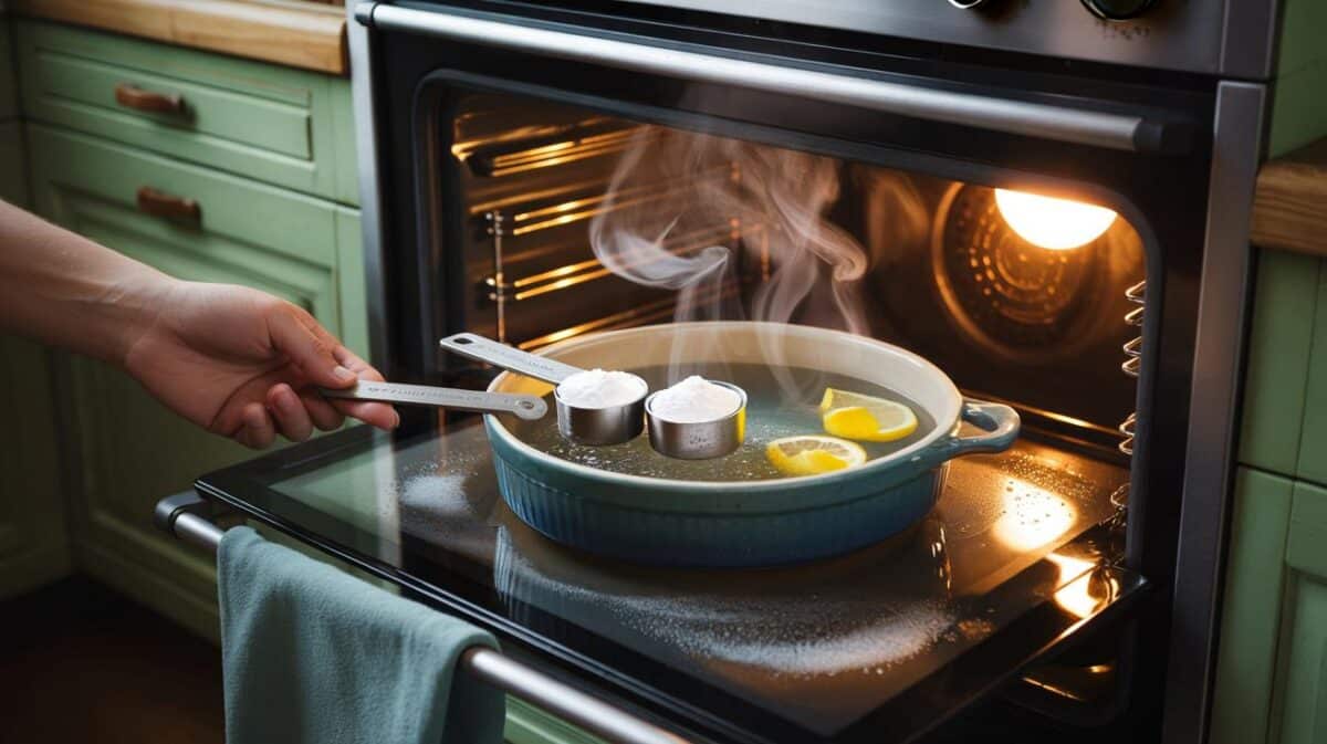 Fondo del forno pulito senza strofinare: “Metti due cucchiai di questo e chiudi lo sportello”