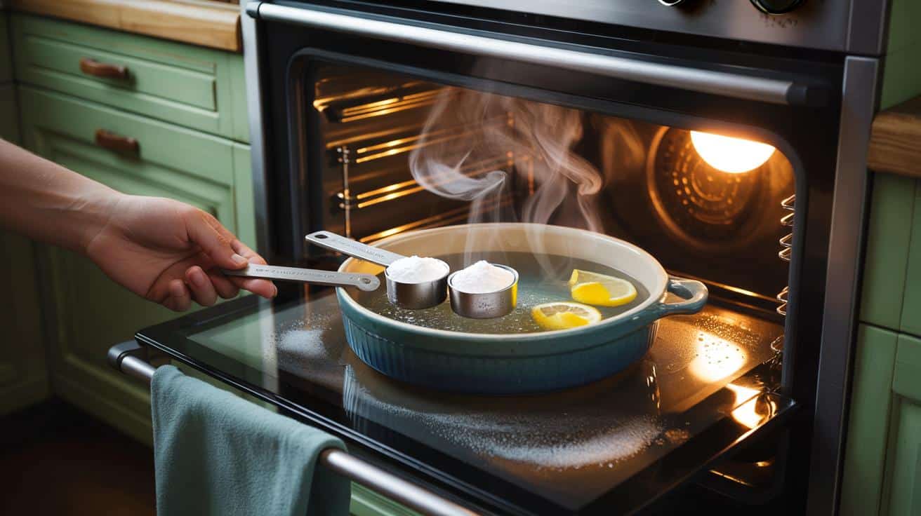 Fondo del forno pulito senza strofinare: “Metti due cucchiai di questo e chiudi lo sportello”