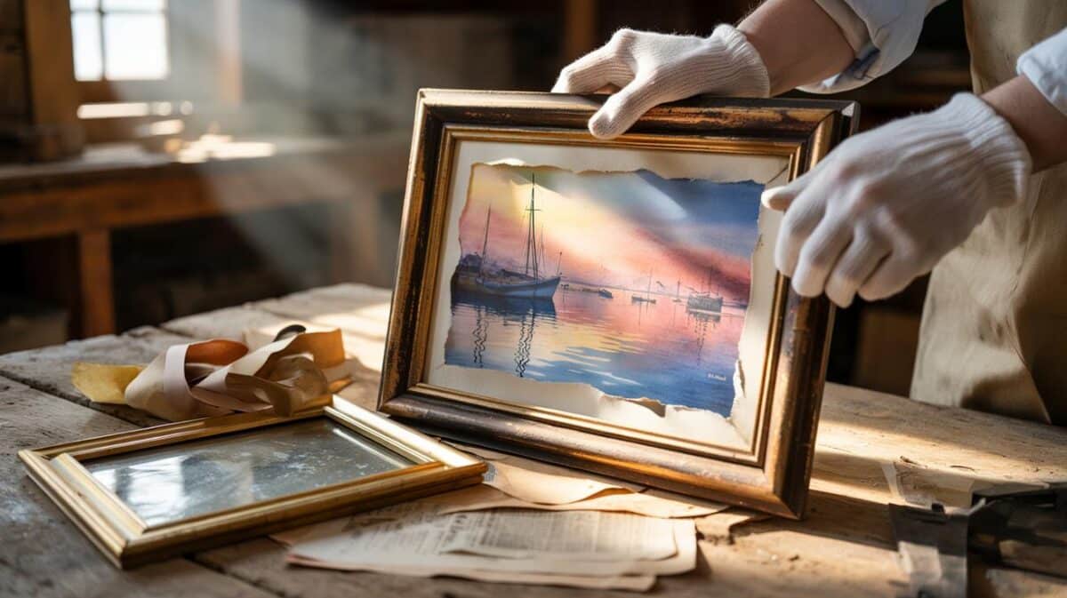 Ho trovato una vecchia cornice mentre svuotavo la soffitta: dentro c’era un acquerello di valore