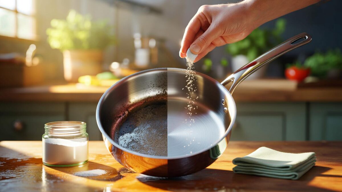 Il fondo della pentola torna brillante senza strofinare: “Metti un cucchiaino di questo e aspetta 5 minuti”