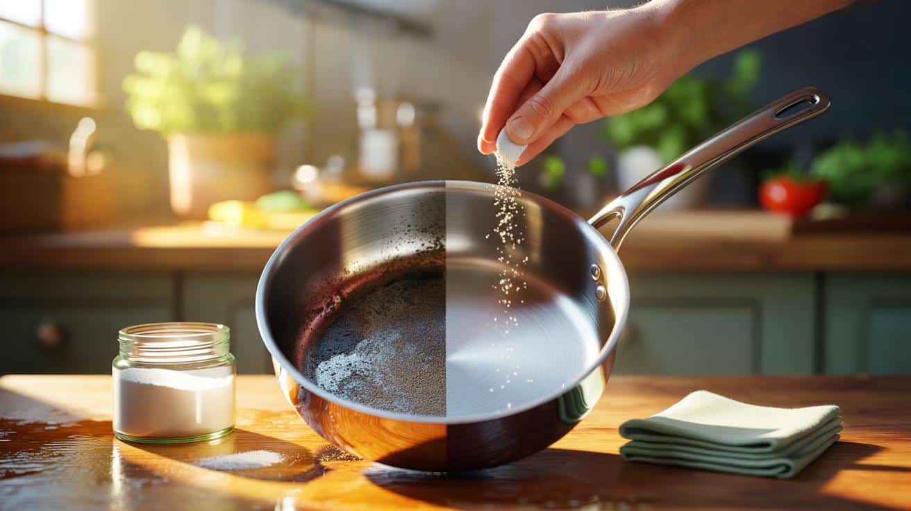 Il fondo della pentola torna brillante senza strofinare: “Metti un cucchiaino di questo e aspetta 5 minuti”