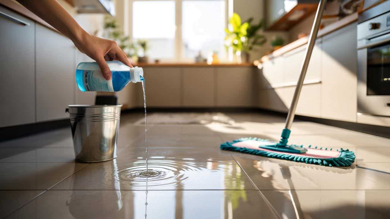 Pavimenti brillanti senza lasciare aloni: “Versa un misurino di questo nella secchia”