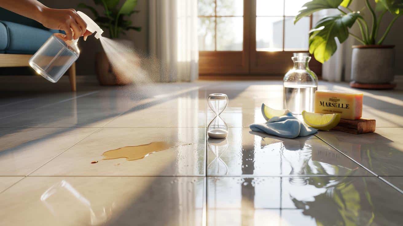 Pavimenti sempre lucidi: “Spruzza questa miscela naturale e asciuga dopo due minuti”