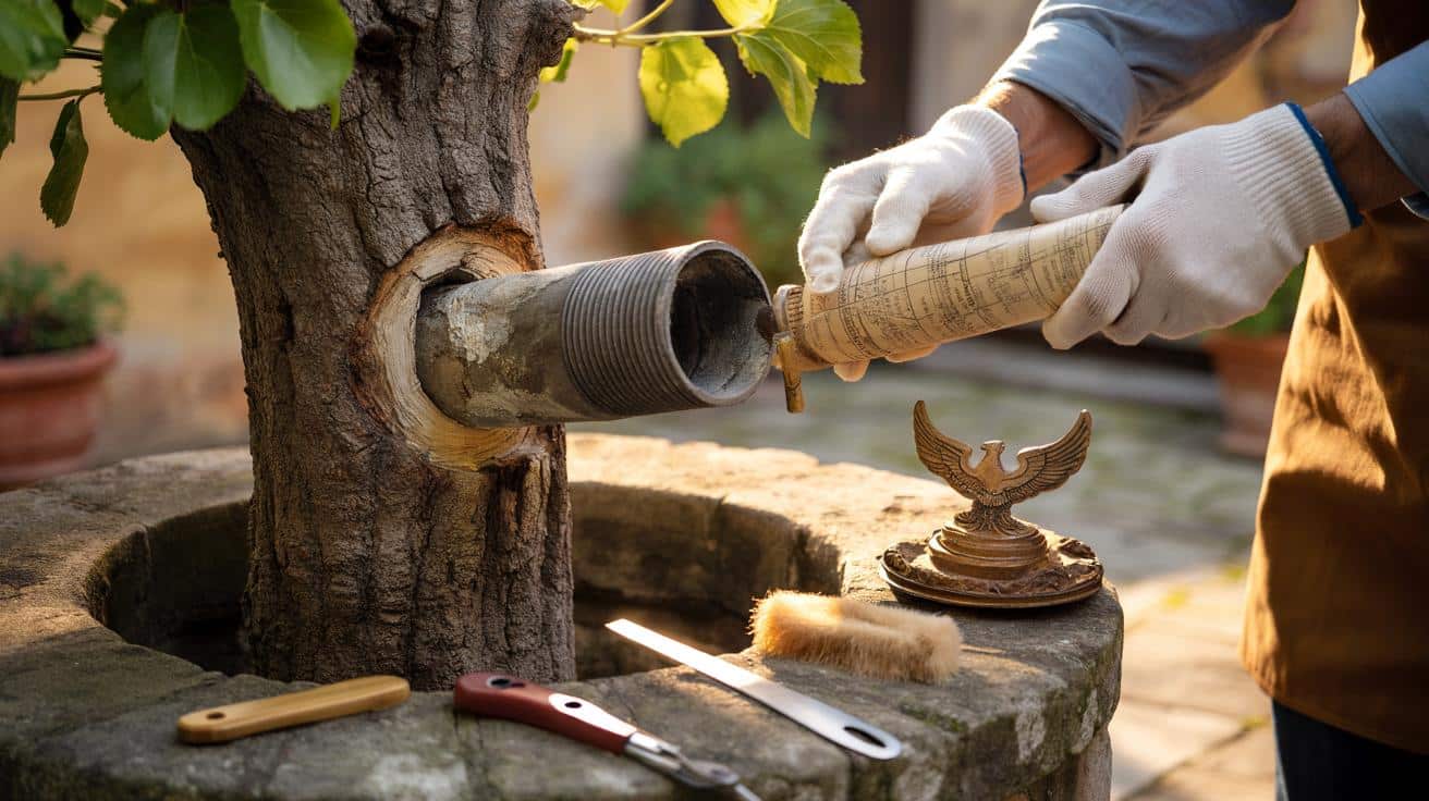 Trova un tubo metallico nell’albero e scopre che è un pezzo storico da 75.000 euro