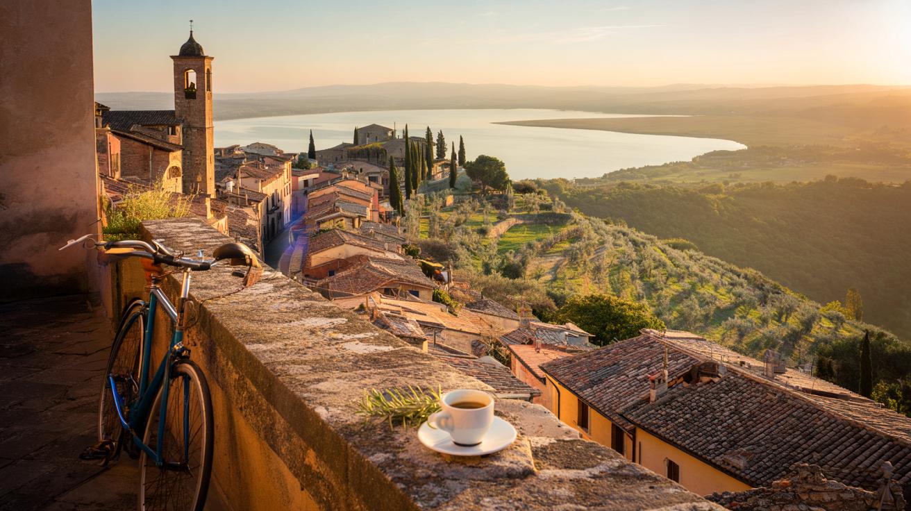Un piccolo paese dell’Umbria sorprende tutti: la vista sul lago sembra uscita da una cartolina