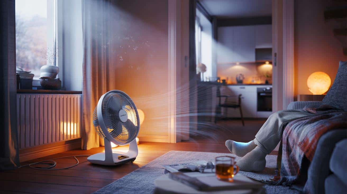« Ventilatore da pavimento a basso consumo: aiuta a distribuire il calore (22,90€) »